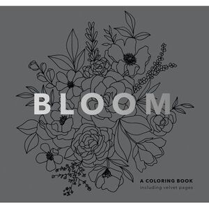 Bloom (Mini): Pocket-Sized Stocking Stuffer 5-Minute Floral Coloring Book for Ki
